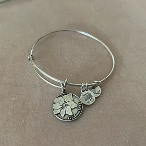 Alex and Ani Silver Tone Godmother Charm Bangle Bracelet